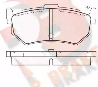 R Brake RB0607 - Kit pastiglie freno, Freno a disco autozon.pro