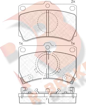 R Brake RB0611 - Kit pastiglie freno, Freno a disco autozon.pro