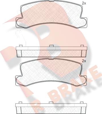 R Brake RB0612 - Kit pastiglie freno, Freno a disco autozon.pro