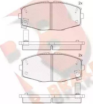 R Brake RB0617 - Kit pastiglie freno, Freno a disco autozon.pro