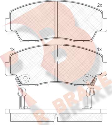 R Brake RB0636 - Kit pastiglie freno, Freno a disco autozon.pro