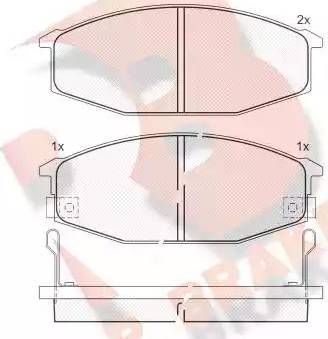 R Brake RB0637 - Kit pastiglie freno, Freno a disco autozon.pro