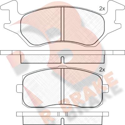 R Brake RB0629 - Kit pastiglie freno, Freno a disco autozon.pro