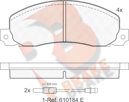 R Brake RB0620 - Kit pastiglie freno, Freno a disco autozon.pro