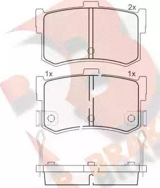 R Brake RB0677 - Kit pastiglie freno, Freno a disco autozon.pro