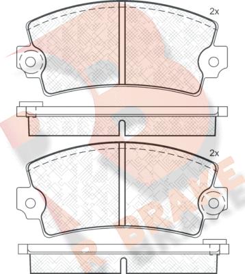 R Brake RB0052 - Kit pastiglie freno, Freno a disco autozon.pro