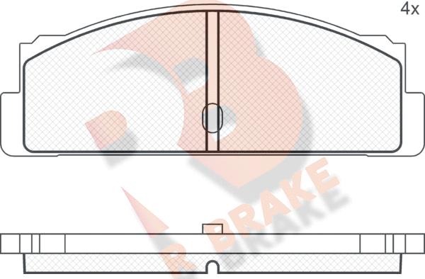 R Brake RB0067 - Kit pastiglie freno, Freno a disco autozon.pro