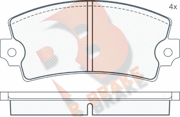 R Brake RB0089 - Kit pastiglie freno, Freno a disco autozon.pro