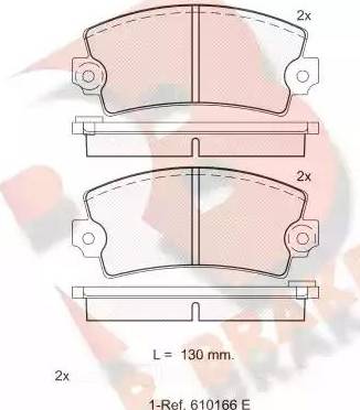 R Brake RB0101-066 - Kit pastiglie freno, Freno a disco autozon.pro