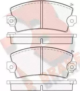 R Brake RB0101 - Kit pastiglie freno, Freno a disco autozon.pro