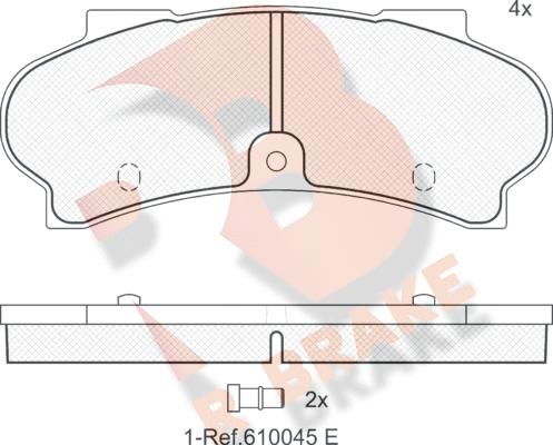 R Brake RB0187 - Kit pastiglie freno, Freno a disco autozon.pro