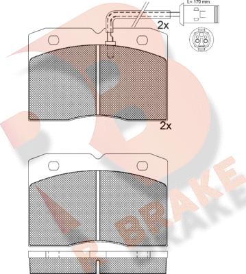 R Brake RB0892 - Kit pastiglie freno, Freno a disco autozon.pro