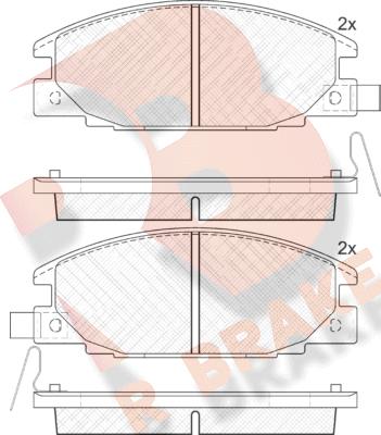 R Brake RB0854 - Kit pastiglie freno, Freno a disco autozon.pro