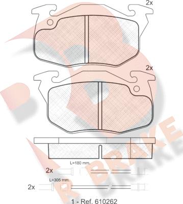 R Brake RB0866 - Kit pastiglie freno, Freno a disco autozon.pro