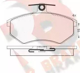 R Brake RB0809 - Kit pastiglie freno, Freno a disco autozon.pro