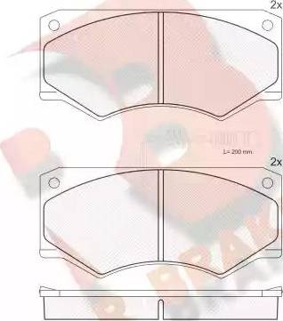 R Brake RB0814 - Kit pastiglie freno, Freno a disco autozon.pro