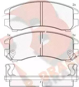 R Brake RB0810 - Kit pastiglie freno, Freno a disco autozon.pro