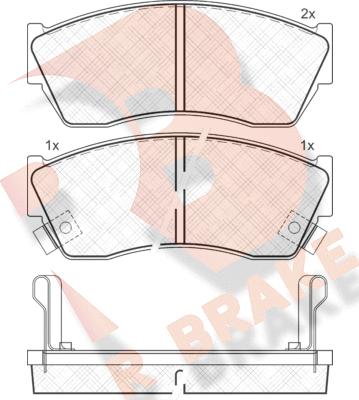 R Brake RB0811 - Kit pastiglie freno, Freno a disco autozon.pro