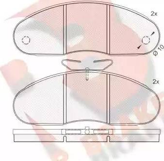 R Brake RB0813 - Kit pastiglie freno, Freno a disco autozon.pro