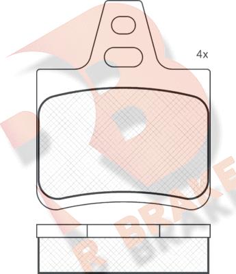 R Brake RB0812 - Kit pastiglie freno, Freno a disco autozon.pro