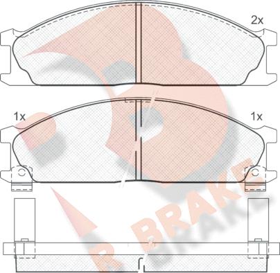 R Brake RB0885 - Kit pastiglie freno, Freno a disco autozon.pro