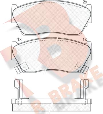 R Brake RB0882 - Kit pastiglie freno, Freno a disco autozon.pro