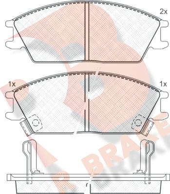 R Brake RB0887 - Kit pastiglie freno, Freno a disco autozon.pro