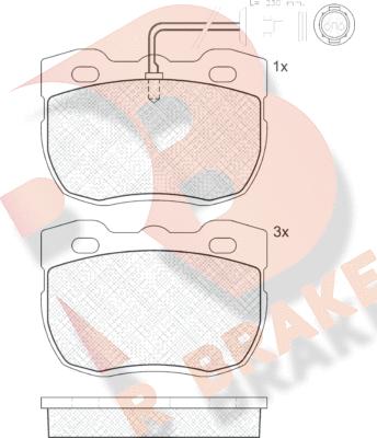 R Brake RB0839 - Kit pastiglie freno, Freno a disco autozon.pro