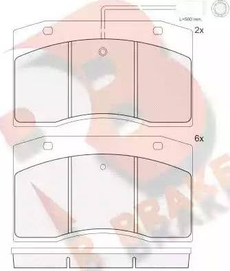 R Brake RB0832-203 - Kit pastiglie freno, Freno a disco autozon.pro