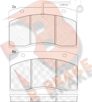 R Brake RB0832 - Kit pastiglie freno, Freno a disco autozon.pro