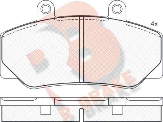 R Brake RB0837 - Kit pastiglie freno, Freno a disco autozon.pro