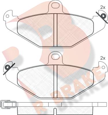 R Brake RB0874 - Kit pastiglie freno, Freno a disco autozon.pro