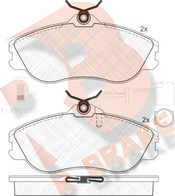 R Brake RB0873-202 - Kit pastiglie freno, Freno a disco autozon.pro