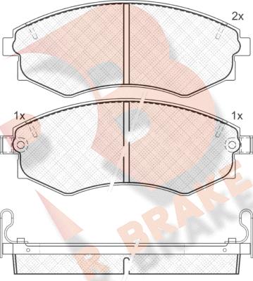 R Brake RB0877 - Kit pastiglie freno, Freno a disco autozon.pro