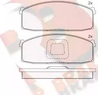 R Brake RB0396 - Kit pastiglie freno, Freno a disco autozon.pro