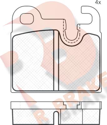 R Brake RB0302 - Kit pastiglie freno, Freno a disco autozon.pro