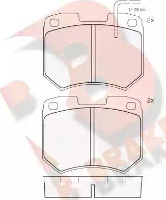 R Brake RB0314 - Kit pastiglie freno, Freno a disco autozon.pro