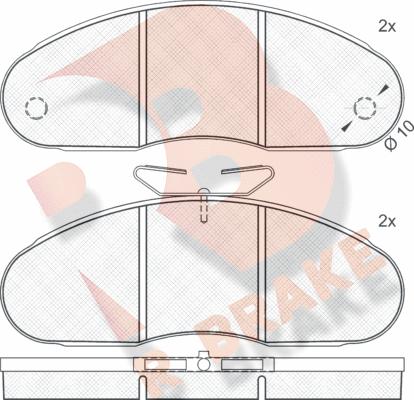 R Brake RB0316 - Kit pastiglie freno, Freno a disco autozon.pro