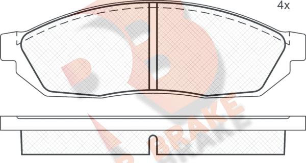 R Brake RB0311 - Kit pastiglie freno, Freno a disco autozon.pro