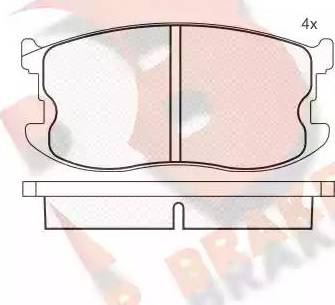 R Brake RB0336 - Kit pastiglie freno, Freno a disco autozon.pro