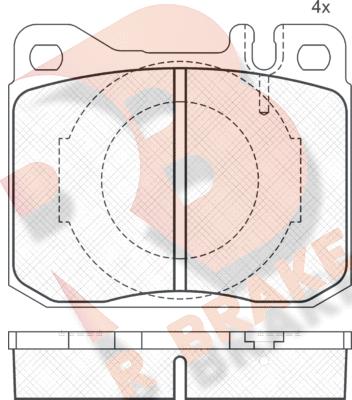 R Brake RB0324 - Kit pastiglie freno, Freno a disco autozon.pro