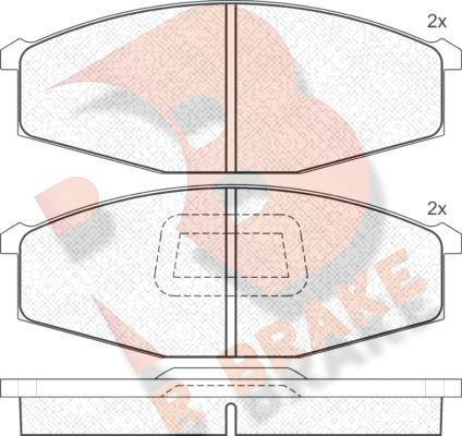 R Brake RB0376 - Kit pastiglie freno, Freno a disco autozon.pro