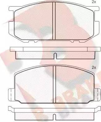 R Brake RB0295 - Kit pastiglie freno, Freno a disco autozon.pro