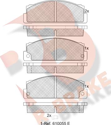 R Brake RB0240 - Kit pastiglie freno, Freno a disco autozon.pro