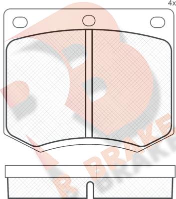 R Brake RB0255 - Kit pastiglie freno, Freno a disco autozon.pro