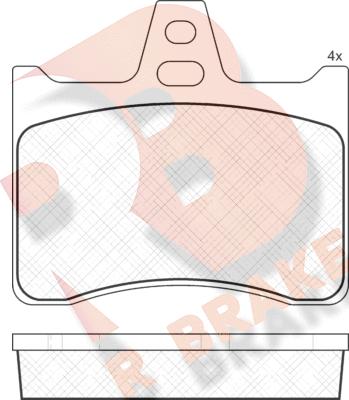 R Brake RB0256 - Kit pastiglie freno, Freno a disco autozon.pro