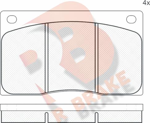 R Brake RB0234 - Kit pastiglie freno, Freno a disco autozon.pro