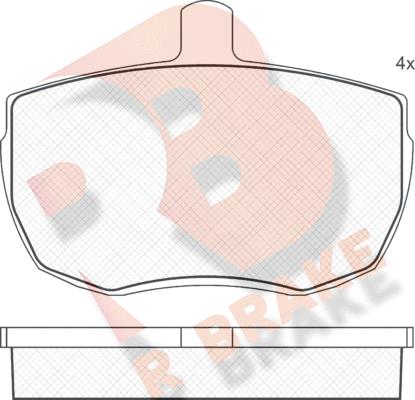 R Brake RB0230 - Kit pastiglie freno, Freno a disco autozon.pro