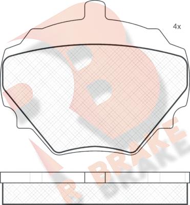 R Brake RB0231 - Kit pastiglie freno, Freno a disco autozon.pro