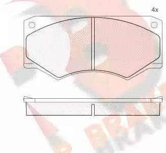 R Brake RB0279 - Kit pastiglie freno, Freno a disco autozon.pro